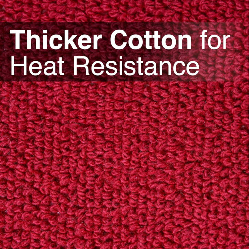 Ensemble de 2 torchons et maniques – 100 % coton, résistant à la chaleur, lavable en machine 2