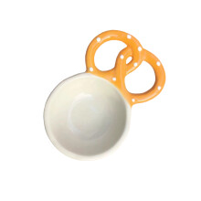 Smooth and Easy to Clean Ceramic Plate-Yellow Salt water alkali