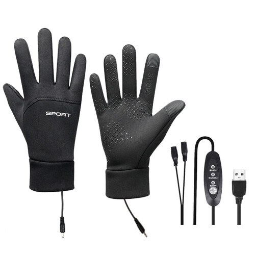 Heated Gloves USB Rechargeable Windproof Waterproof 1 Pair 1
