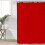 Rødt julebruseforhæng 60x72 tommer polyester vaskbart 5