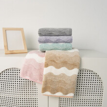 Serviette de bain en polyester doux et épais 75 x 35 cm rose café