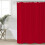 Red Polyester Shower Curtain 72 x 72 in with 12 Hooks 5