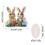 Easte Decorations Ακρυλικό Διακόσμηση για Πασχαλινό Λαγουδάκι & Αυγό, Χαριτωμένο Σχέδιο 3