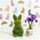 Realistic Plastic Flocked Easter Bunny Figurine 1PC 3
