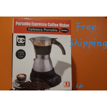 Machine à expresso cubaine électrique argentée 1 à 3 tasses