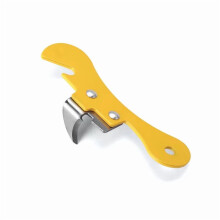 Ouvre-boîte manuel en acier inoxydable jaune (1 pièce)