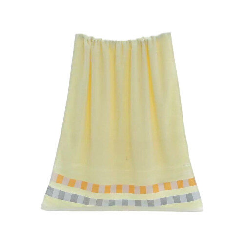 Cotton Bath Towel Yellow 1 Pc 1