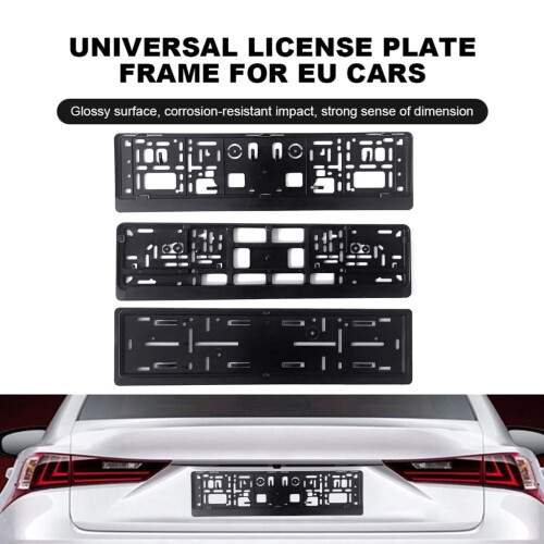 Universal European License Plates Holder Mounting Adapter Bumper Frame Bracket 1