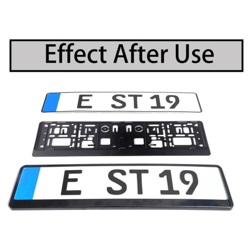 Universal European License Plates Holder Mounting Adapter Bumper Frame Bracket 2