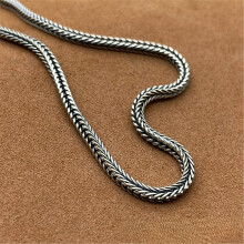 Vintage ketting van drakenbot, gemaakt van 925 sterling zilver.