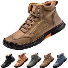 Cryonessa Leather Boots, Men'S Comfortable Handmade Leather Boots – Waterproof, Arch Support, Pressure Relief, Spacious Toe Box Outdoor Leather