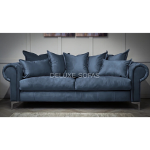 (2 Seater, Royal Blue Velvet) Luxury  1 2 3 Seater Sofa Imperial Sofa 3+2 Set Corner Sofa Velvet Couch Armchair SETTEE