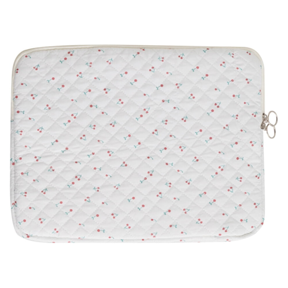 15 Inch Laptop Sleeve Quilted Laptop Bag Floral Laptop Carrying Case Fashion Bag (Cherry L) 9329345166563