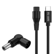 Cabo de carregamento rápido USB Type-C PD100W de 3 pinos
