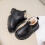 Μπότες PU για κορίτσια – Άνετα παπούτσια slip-on με χοντρή σόλα, μαλακό άνω μέρος, 8