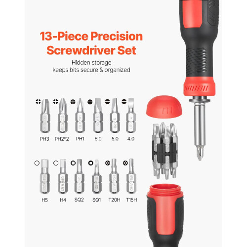 13-Piece Screwdriver Set Magnetic Handle Torx Phillips Hand Tools for Sockets 1