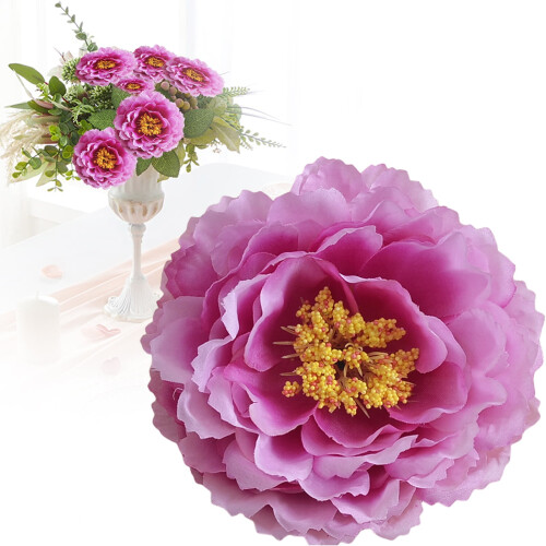 Broșă cu bujor artificial violet – 5,1x5,1cm 1