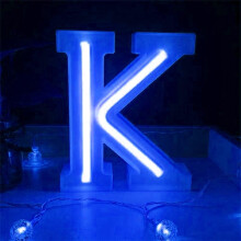 LED neon betűlámpák, világító LED betűk, világító feliratok, kivilágított betűk, neonreklámok, akkumulátoros, USB, kék