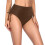 Dame trekantsbikinitrusser brun XL 2