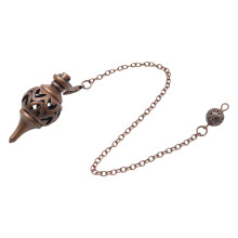 Pendoli in rame per rituali di divinazione, strumento di meditazione, ciondolo vintage, gioielli curativi per il corpo, accessorio spirituale.