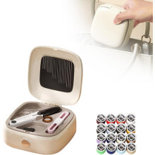 Magnetic Sewing Tool Kit, 2026 New Needle and Thread Kit with Sewing Supplies, Portable Manual Sewing Kit for Adults Beginners (Purple)