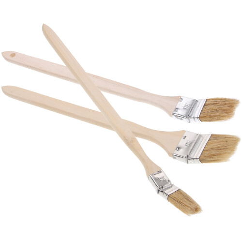 Gebogener Pinsel mit Holzgriff – 3er-Pack