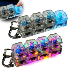 Klávesová hračka Fidget, 4 klávesové hračky Fidget, zábavné hračky na odbourání stresu pro dospělé, kompaktní klíčenka na tašku a