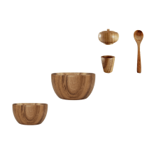 Saladier en bois d'acacia – Grand saladier de service