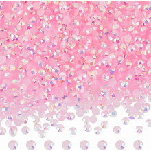5000 Stück 3,5 mm rosa Harz-Strasssteine mit flacher Rückseite