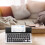 Bluetooth keyboard aluminum foldable 104-key 4