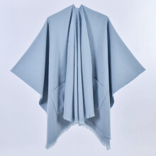 Pelerină caldă vintage pentru femei, eșarfă poncho cu deschidere în față - Eșarfă ușoară de iarnă, compatibilă cu ținute de Ziua