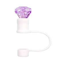 Couvre-paille adapté aux tasses, 10 mm, en silicone réutilisable, avec accessoires colorés. Dimensions : 6 x 4 cm.