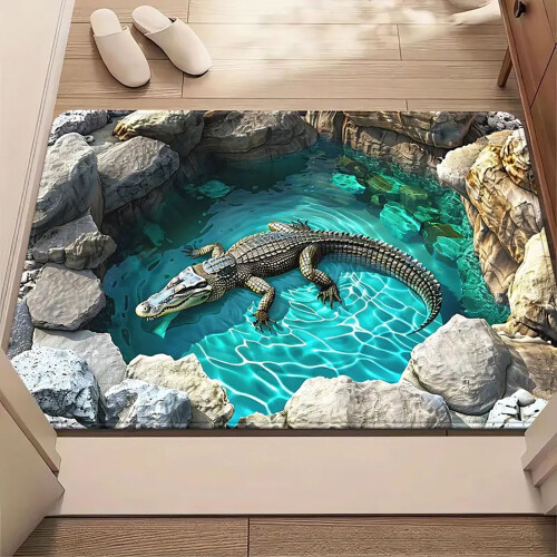 3D-hullteppe med optisk illusjon, 50 tommer sklisikkert 1