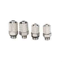 Mini conector neumático de tubería con rosca de ajuste rápido5