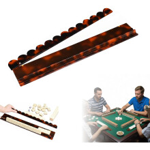Akryl Mahjong-stativ og -skubbesæt 20 tommer magnetisk