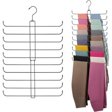 Organisateur de leggings rotatif pour penderie – Peut contenir 20 paires, convient aux tailles XS à XL et aux leggings pour filles, cintre noir
