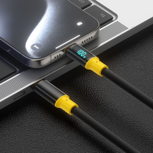 Καλώδιο φόρτισης USB σε USB C PD100W για γρήγορη φόρτιση, καλώδιο δεδομένων με ψηφιακή 1