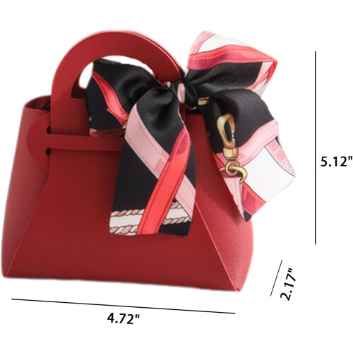 Purple Artificial Leather Mini Gift Bags with Ribbon 1