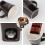 Ceramic fondue cup with fork and candle set 8