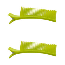 Pinzas verdes para separar el cabello, para uso en salones de belleza y en casa, 2 unidades.