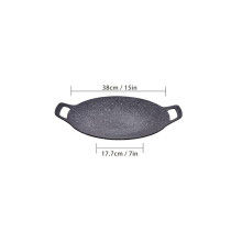 Non-Stick Grill Pan Portable Korean Griddle 12-inch
