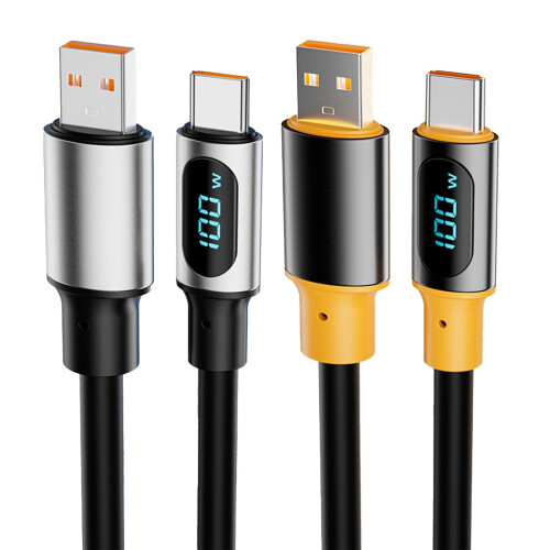 Καλώδιο φόρτισης USB σε USB C PD100W για γρήγορη φόρτιση, καλώδιο δεδομένων με ψηφιακή 2