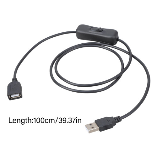 Cabo extensor USB 2.0 macho para fêmea com interruptores para impressora, teclado e disco rígido. 2