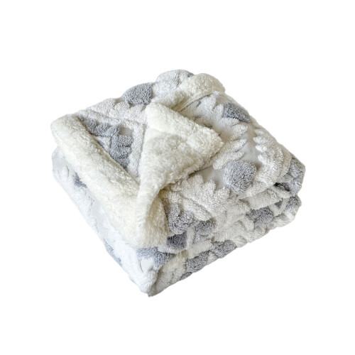 Polyester-Kationen-Hohltaft-Fleecedecke Grau