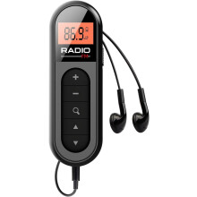 Draagbare FM-radio, oplaadbare zakradio met digitale afstemming, LCD-scherm, riemclip, stereogeluid en koptelefoonaansluiting – ideaal voor de