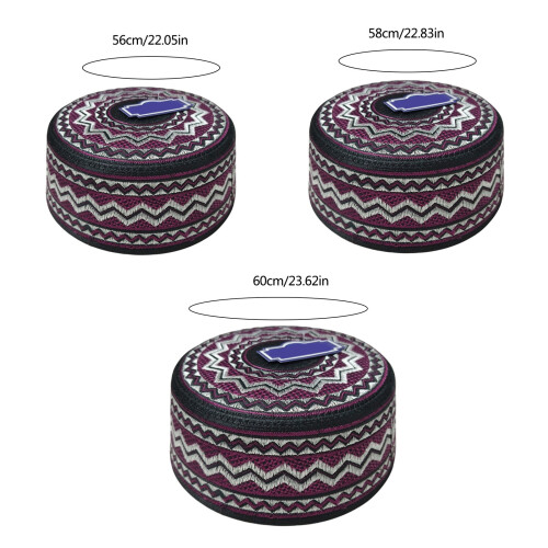 Μουσουλμανικά καπέλα προσευχής για άνδρες Κέντημα χωρίς γείσο Μαλακό άνετο 2