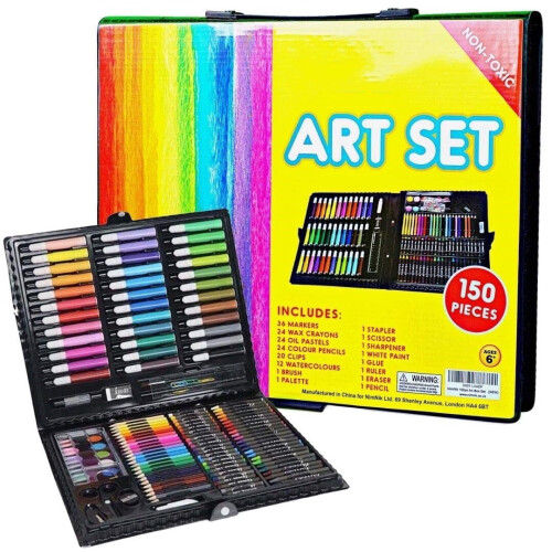 Set artistico per bambini dai 6 ai 12 anni – 150 pezzi per disegnare e