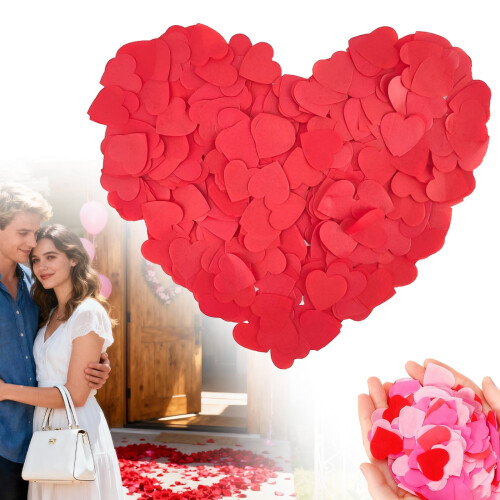 Confetti Páipéir Croí Dearg 10g