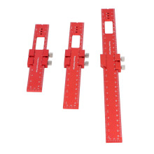 Juego de 3 reglas metálicas de aluminio, tipo T, para trazado CNC, con topes de marcado en pulgadas y métricas, 16-30 cm