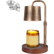 Vintage Industrial Candle Warmer Lamp, Bronze, Adjustable
